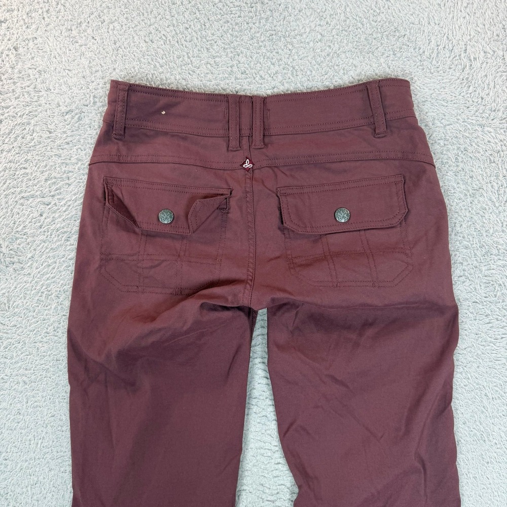 Prana Womens Halle Hiking Pants Plum Burgundy Sz 00 Regular Inseam Straight Leg - Picture 4 of 11